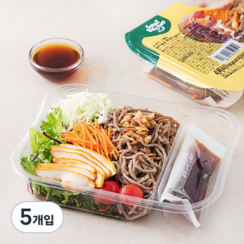 스윗밸런스 스모키 그릴드 닭가슴살 메밀면 샐러드, 200g, 5개입