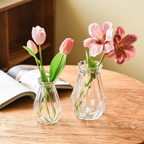 공간에 예술을 더하는 앙플랜트 크리스탈 다이아 커팅 꽃병