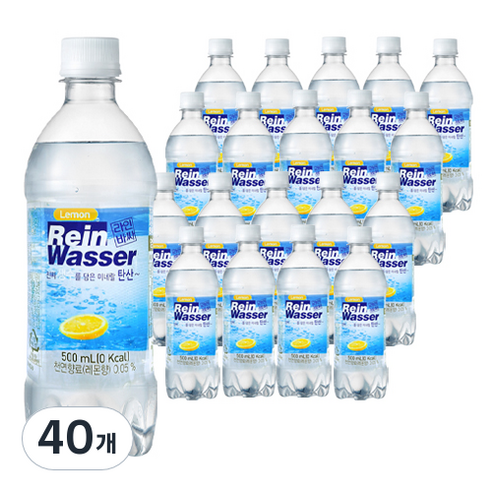 라인바싸 레몬 탄산수, 500ml, 40개