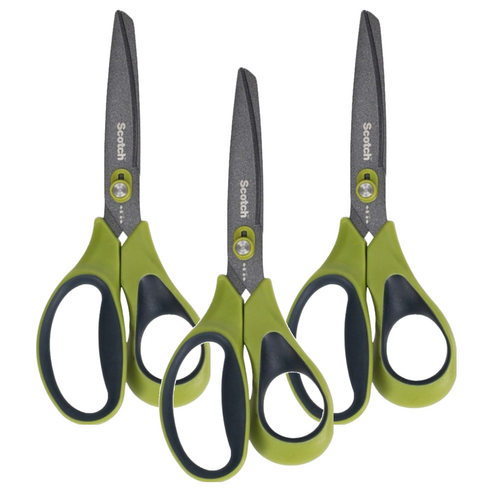 스카치 논스틱 언박싱 가위, 그린, 3개