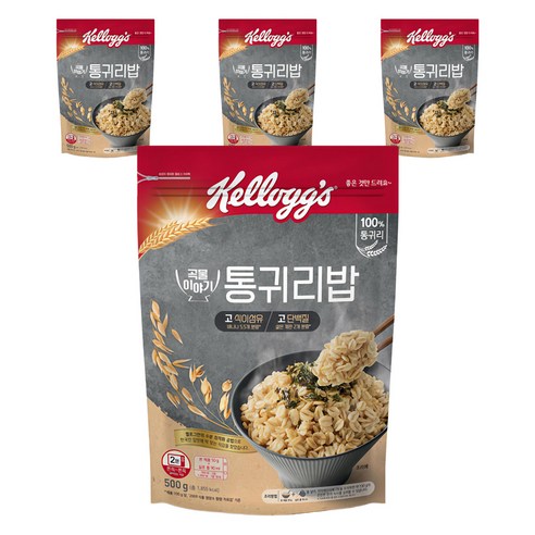 켈로그 통귀리밥, 500g, 4개