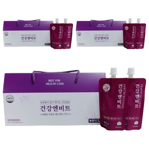 연두엔케어 건강엔비트 레드비트즙, 80ml, 90개