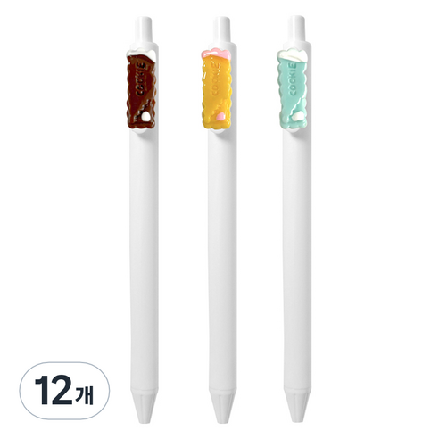 큐티 파츠 쿠키 젤펜 0.5mm, 랜덤발송, 12개