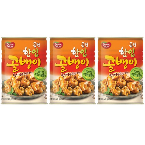 동 원 한입 골뱅이 통조림, 400g, 3개