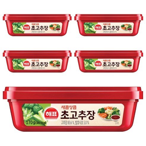 해표 새콤상큼 초고추장, 170g, 5개