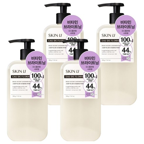 스킨유 이노센트 샤워젤 오드플로럴, 500g, 4개