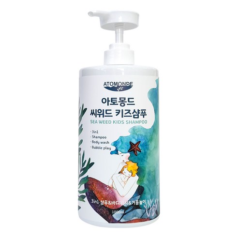 아토몽드 해조류 아동용 샴푸, 1병 더순수자연담은베이비바스샴푸 아토몽드 해조류 아동용 샴푸, 1병 더순수자연담은베이비바스샴푸