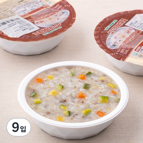 섬죽 소고기야채죽 (냉장), 300g, 9입