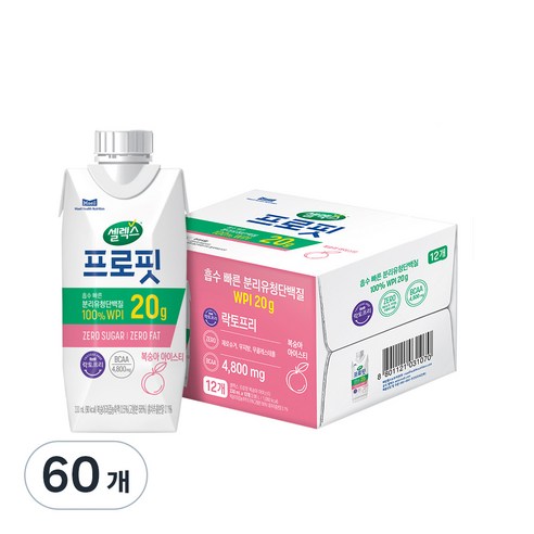 셀렉스 프로핏 드링크 복숭아, 330ml, 60개
