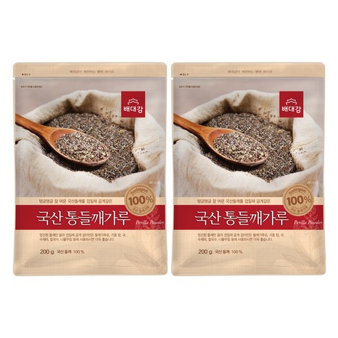 배대감 국산 통 들깨가루, 200g, 2개