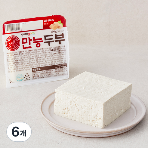 곰곰 만능두부, 500g, 6개