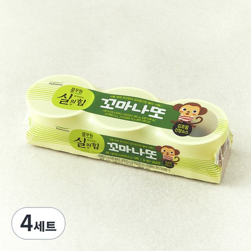 풀무원 살아있는 실의힘 꼬마나또 김조림 간장소스, 29.9g, 3개입, 4개