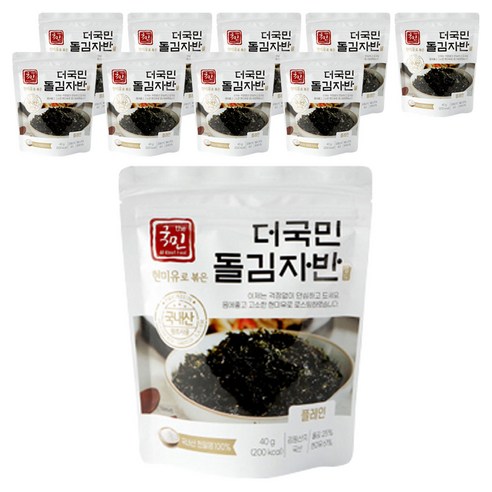 더국민 현미유로 볶은 돌김자반, 40g, 10개