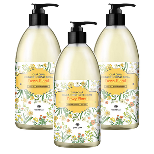 샤샤 밀크 앤 허니 듀이 플로럴 핸드크림, 500ml, 3개