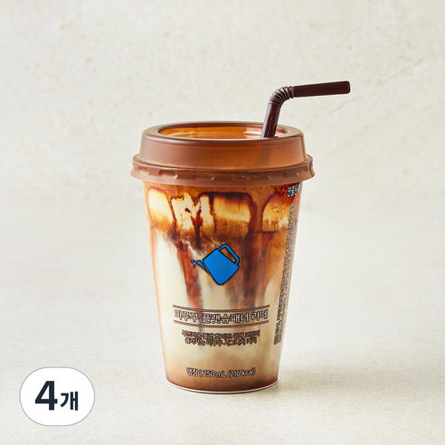 미루꾸 플랫슈패너 라떼, 4개, 250ml
