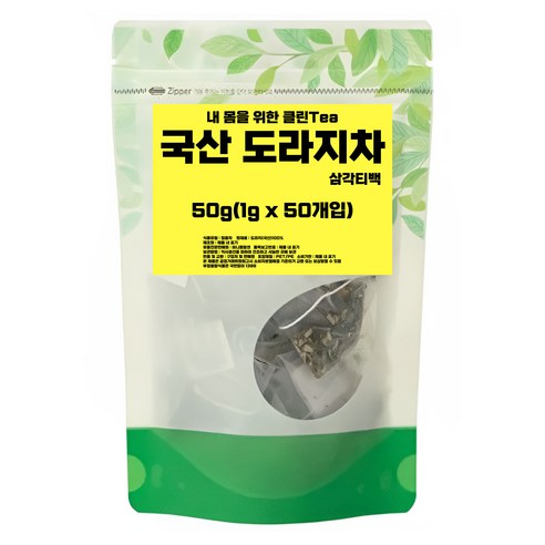 내 몸을 위한 클린Tea 국산 도라지 차 삼각티백, 1g, 1개, 50개입