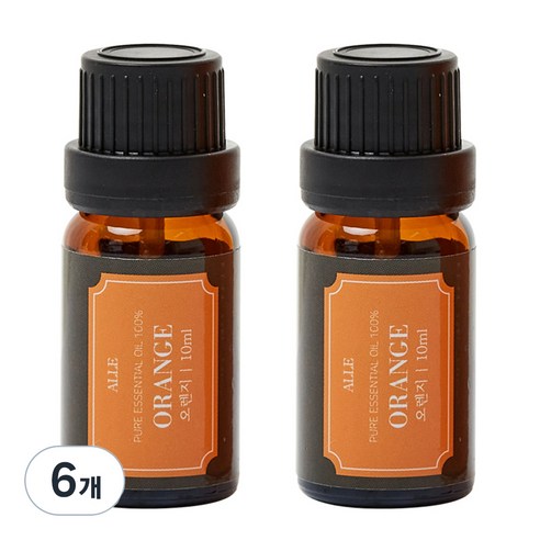 알레 비건 아로마 에센셜 오일 오렌지, 10ml, 6개
