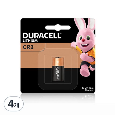 듀라셀 리튬 건전지 CR2, 1개입, 4개