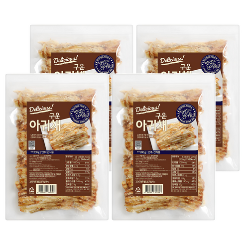 해맑은푸드 구운 아귀채, 200g, 4개