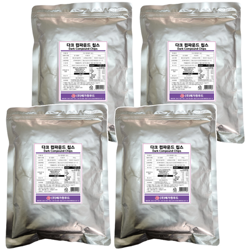 햇살나래 다크 컴파운드 칩스, 350g, 4개