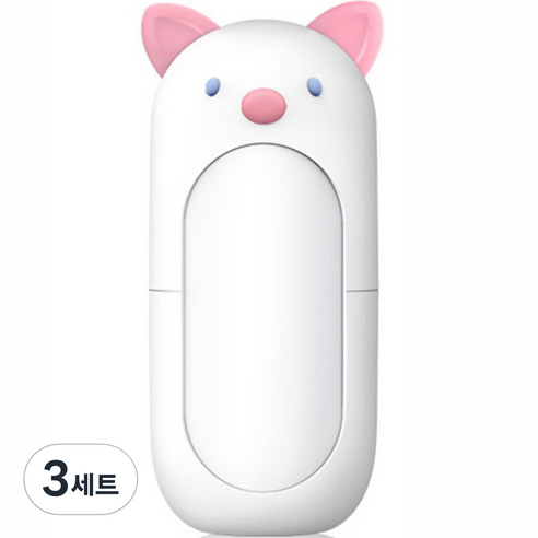 블루마켓 귀여운 캐릭터 케이스 베이비 손톱깍이 세트, 고양이, 3세트