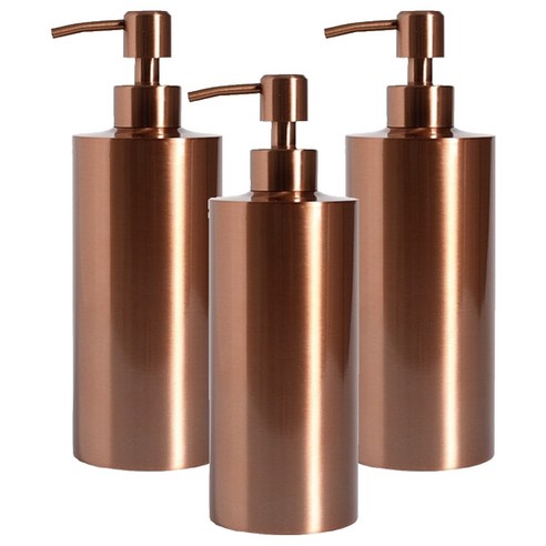 모나코올리브 스테인레스 샴푸 린스 호텔식 디스펜서 550ml, 브론즈, 3개