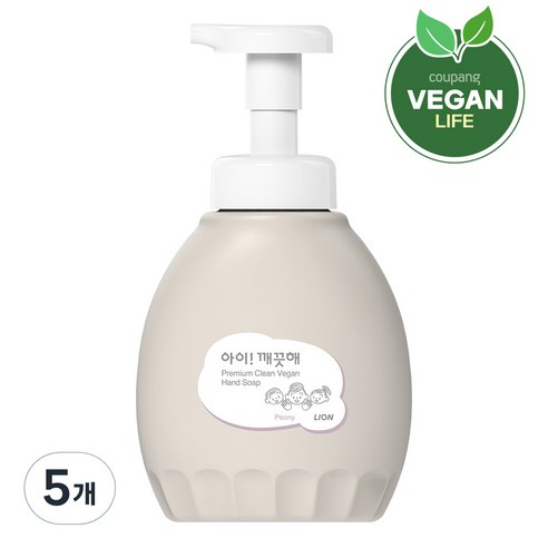 아이깨끗해 프리미엄 클린 비건 핸드워시 피오니향, 450ml, 5개