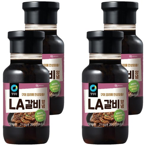 청정원 LA갈비양념, 280g, 4개