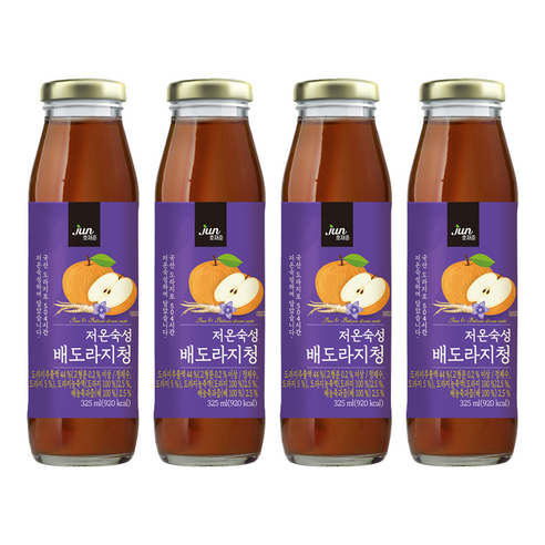호재준 저온숙성 배도라지청, 325ml, 1개입, 4개