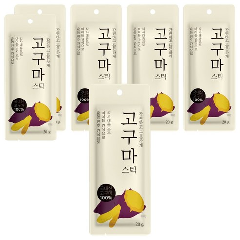 자연다움 국내산 고구마 스틱, 20g, 6개