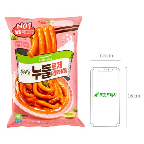 풀무원 밀 로제 누들떡볶이 2인분, 420g, 1개