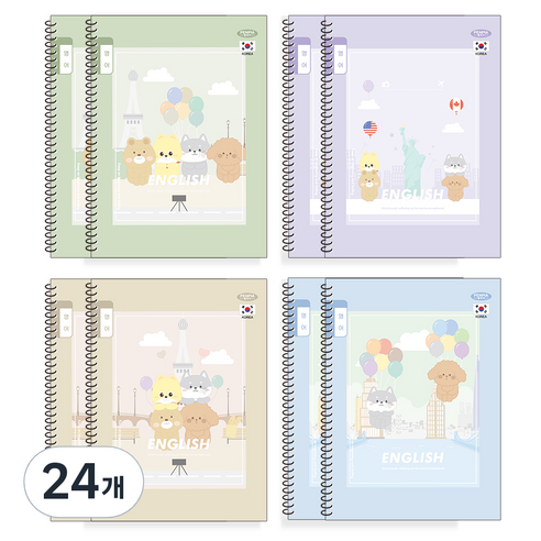 펜피아 초등 스프링노트 기초영어, 랜덤발송, 24개