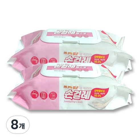 홈인더스트리 물걸레 청소포, 8개