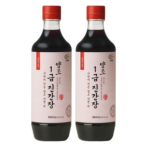 신앙촌 양조 1급 진간장, 2개, 860ml