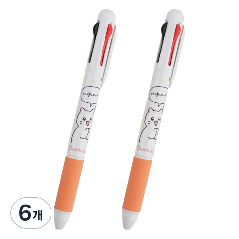 냐한남자 웹툰 멀티펜 4색 0.7mm, 반짝춘배, 6개