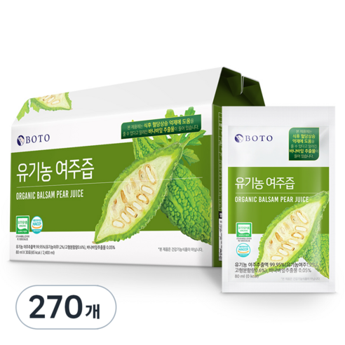 보뚜 유기농 여주즙, 270개, 80ml