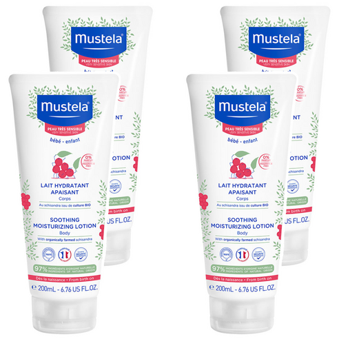 무스텔라 수딩 모이스처라이징 유아로션, 200ml, 4개