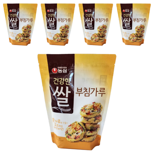 농심 건강한 쌀 부침가루, 450g, 5개