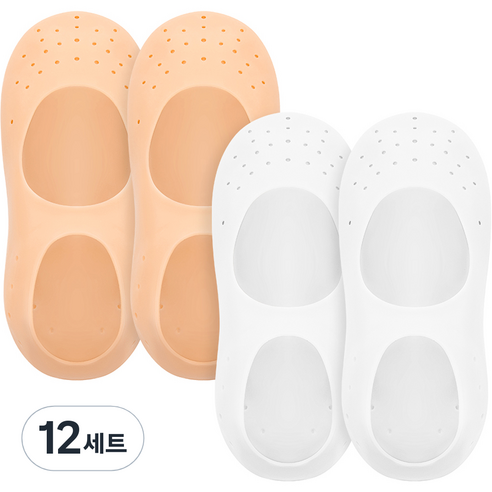 일상공감 보드랍족 발보호대 좌우 세트 스킨 화이트 L, 12세트, 2개입