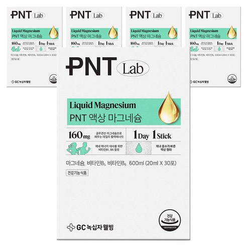 GC녹십자웰빙 PNT 액상 마그네슘, 600ml, 5개