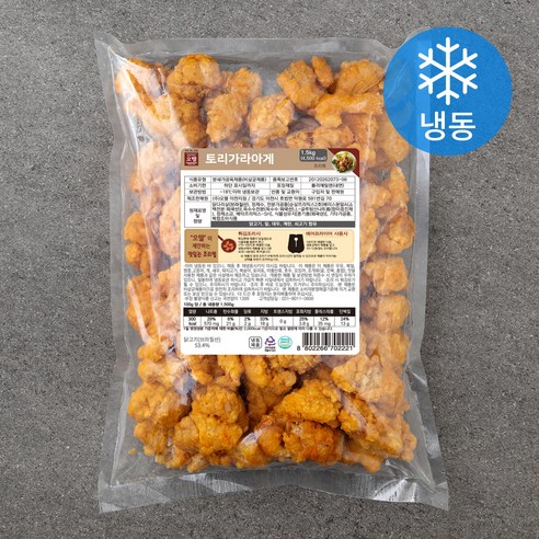 에어프라이어  오뗄 토리가라아게 순살 치킨 (냉동), 1.5kg, 1개