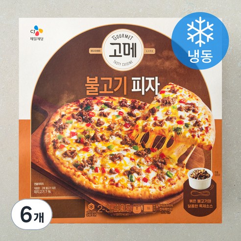 고메 불고기 피자 (냉동), 405g, 1개입, 6개