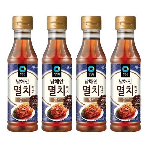 청정원 멸치 액젓 골드, 500g, 4개