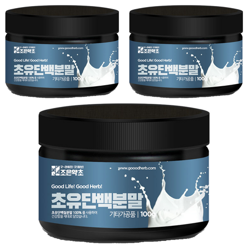 조은약초 초유 단백질 분말, 3개, 100g