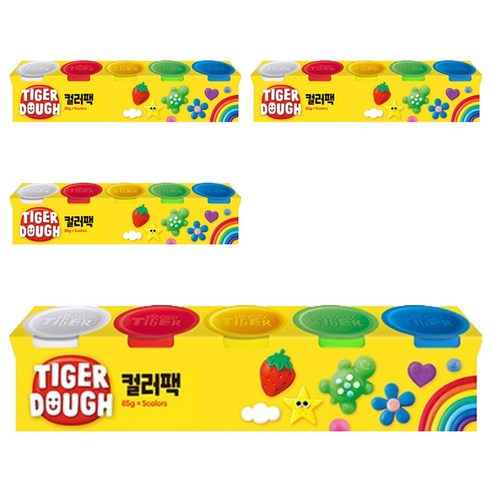 마이리틀타이거 도우 클레이 컬러팩, 4개, 혼합색상