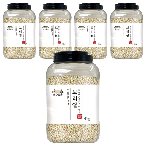 건강곡간 미국산 보리쌀, 4kg, 5개