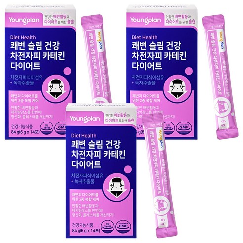 영플랜 쾌변 슬림 건강 차전자피 카테킨 다이어트, 3개