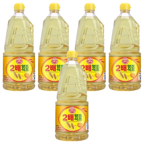 오뚜기 2배 양조식초, 1.5L, 5개
