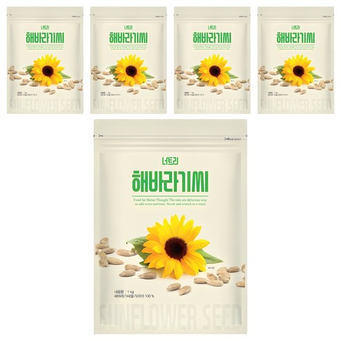 너트리 해바라기씨, 1kg, 5개