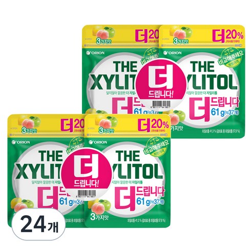 오리온 더 자일리톨 리필백, 61g, 24개